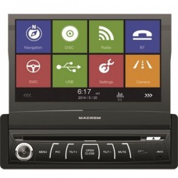 Sistem de navigatie Macrom m-dvd 6560 retractabil 1din lcd 7'' gps tv carkit