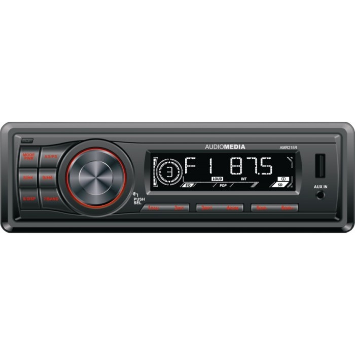 Player auto AMR215R AUDIOMEDIA FM / USB / SD fata detasabila 1 DIN